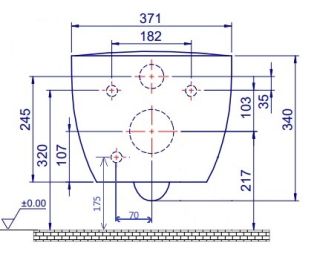 Подвесной унитаз Boheme Bianca 963-SET-2-MW безободковый с функцией биде белый матовый